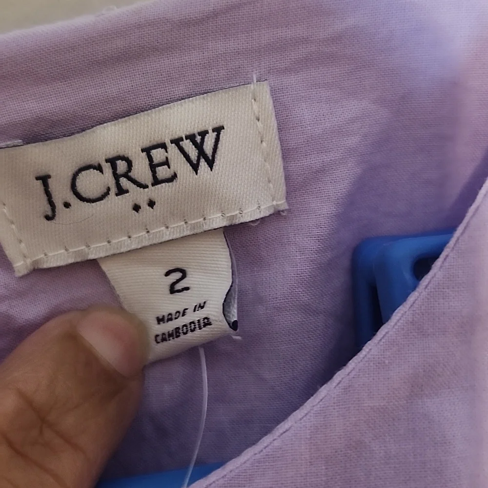 J. Crew Lavender Mini Dress with Puff Sleeves - Picture 5 of 14